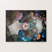 Gemaskerde Lady Fantasy Kunst Legpuzzel (Horizontaal)