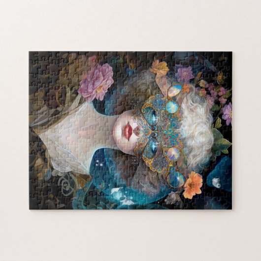 Gemaskerde Lady Fantasy Kunst Legpuzzel (Horizontaal)