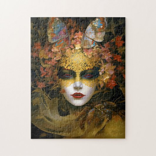 Gemaskerde Lady Fantasy Kunst Legpuzzel (Verticaal)