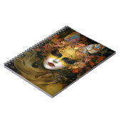 Gemaskerde Lady Fantasy Kunst Notitieboek (Linkerzijde)