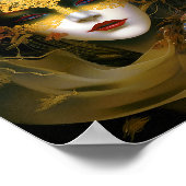 Gemaskerde Lady Fantasy Kunst Poster (Hoek)