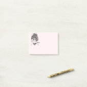 Gemaskerde Lady Gemini Zodiac Symbol en Sign Pink Post-it® Notes (Op bureau)