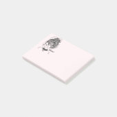 Gemaskerde Lady Gemini Zodiac Symbol en Sign Pink Post-it® Notes (Schuin)