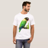 Gemaskerde Lovebird Green T-Shirt (Voorkant volledig)