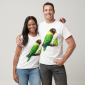Gemaskerde Lovebird Green T-Shirt (Unisex)