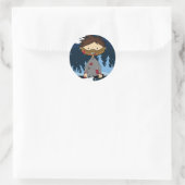 Gemaskerde Maniac Serial Killer met Cleaver Ronde Sticker (Tas)