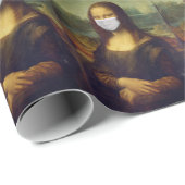 Gemaskerde Mona Lisa 2020 Cadeaupapier (Rol Hoek)