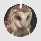 Gemaskerde Owl Fractal Ornament (achterkant)