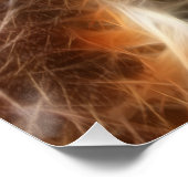 Gemaskerde Owl Fractal Perfect Poster (Hoek)