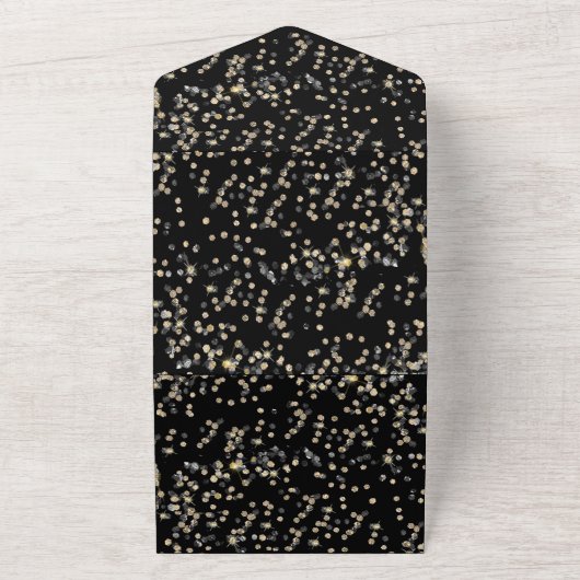 Gemaskerde partij met RSVP-kaarten All In One Uitnodiging (Buitenkant)