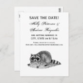  gemaskerde Raccoon Aankondigingskaart (Voorkant / Achterkant)