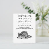  gemaskerde Raccoon Aankondigingskaart (Staand voorkant)