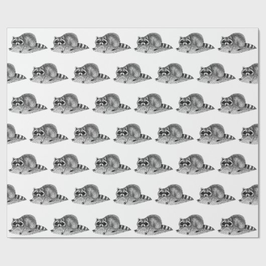  gemaskerde Raccoon Cadeaupapier (Vlak)