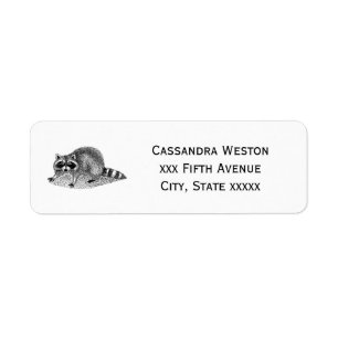 gemaskerde Raccoon Etiket