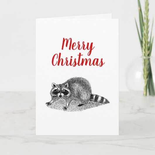  gemaskerde Raccoon Feestdagen Kaart (Voorkant)