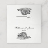  gemaskerde Raccoon Plaatskaartje (Buitenkant ongevouwen)