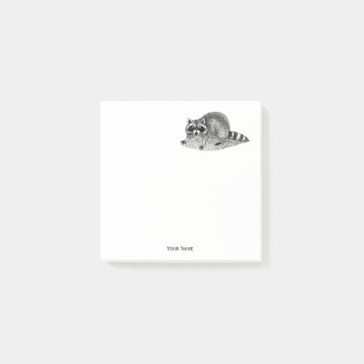 gemaskerde Raccoon Post-it® Notes (Voorkant)
