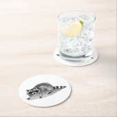 gemaskerde Raccoon Ronde Kartonnen Onderzetter (Insitu)