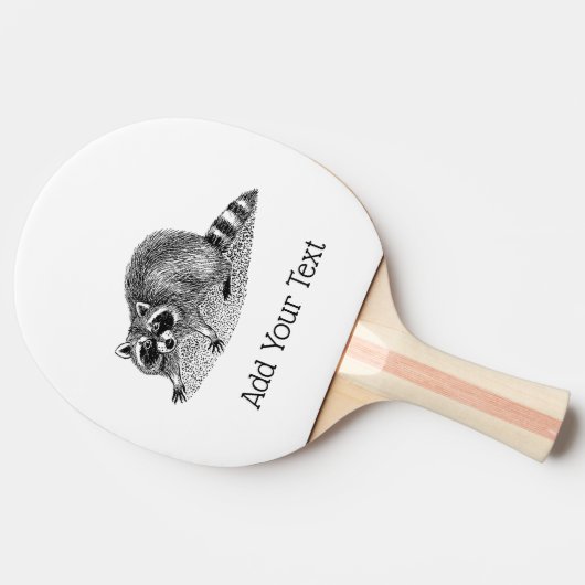  gemaskerde Raccoon Tafeltennisbatje (Zijkant)