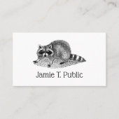  gemaskerde Raccoon Visitekaartje (Voorkant)