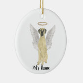 Gemaskerde Rehkleurige Dog Sympathie Herdenking Keramisch Ornament (Rechts)