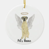 Gemaskerde Rehkleurige Dog Sympathie Herdenking Keramisch Ornament (Voorkant)