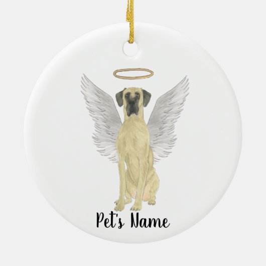 Gemaskerde Rehkleurige Dog Sympathie Herdenking Keramisch Ornament (Achterkant)