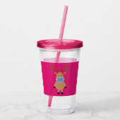 Gemaskerde rendieren acryl drinkbeker (Achterkant)