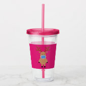 Gemaskerde rendieren acryl drinkbeker (Voorkant)