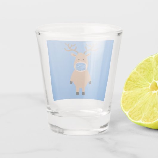 Gemaskerde rendieren shot glas (Achterkant)