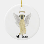 Gemaskerde Reuzen Dane Herdenking Sympathie Keramisch Ornament (Achterkant)