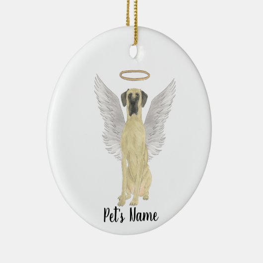 Gemaskerde Reuzen Dane Herdenkings Sympathie Keramisch Ornament (Rechts)