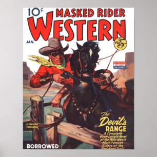 Gemaskerde Rider Western januari 1944 Poster