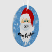 Gemaskerde Santa 2020 Acrylhoudend Ornament (voorkant)