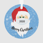 Gemaskerde Santa 2020 Acrylhoudend Ornament (achterkant)