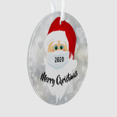 Gemaskerde Santa 2020 Acrylhoudend Ornament (voorkant)