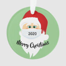 Gemaskerde Santa 2020 Acrylhoudend Ornament