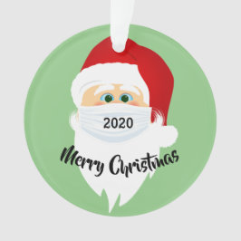 Gemaskerde Santa 2020 Acrylhoudend Ornament