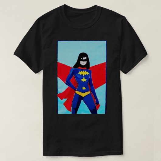 Gemaskerde superheld strips esthetisch t-shirt (Design voorkant)