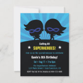 Gemaskerde Superhelden Kids verjaardagsfeestje uit Kaart (Voorkant)