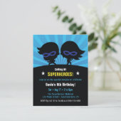Gemaskerde Superhelden Kids verjaardagsfeestje uit Kaart (Staand voorkant)