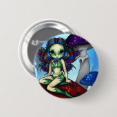 "Gemaskerde vaar op de paddenstoel" Button (Voorkant /achterkant)