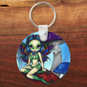 "Gemaskerde vaar op de paddenstoel" Sleutelhanger (Voorkant)