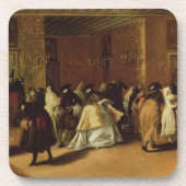 Gemaskerde Vergadering Drankjes Onderzetter (Voorkant)