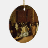 Gemaskerde Vergadering Keramisch Ornament (Rechts)