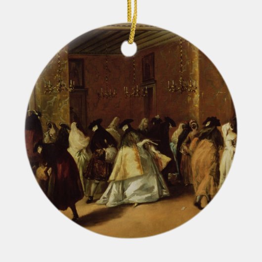 Gemaskerde Vergadering Keramisch Ornament (Voorkant)
