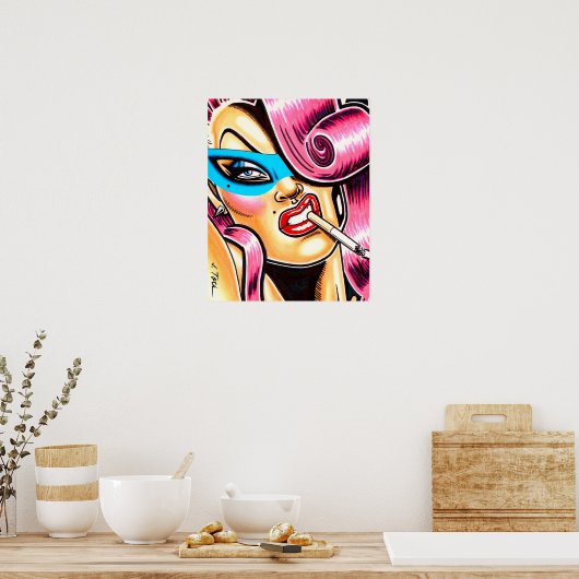 Gemaskerde Vixen Poster (Keuken)