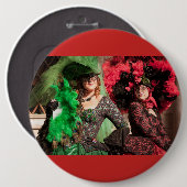 Gemaskerde vrouwen tijdens de Venetië-carnaval Ronde Button 6,0 Cm (Voorkant /achterkant)