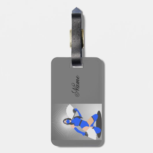 Gemaskerde Warrior Princess Thunder_Cove Bagagelabel (Achterkant verticaal)