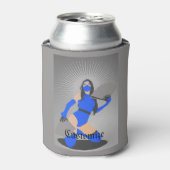 Gemaskerde Warrior Princess Thunder_Cove Blikjeskoeler (Blikje Voorkant)